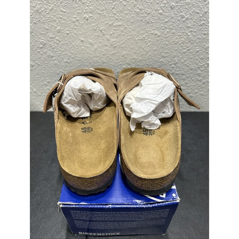 Birkenstock Lugano Nubuck Leather Tobacco EU 45 US M 12 Mens